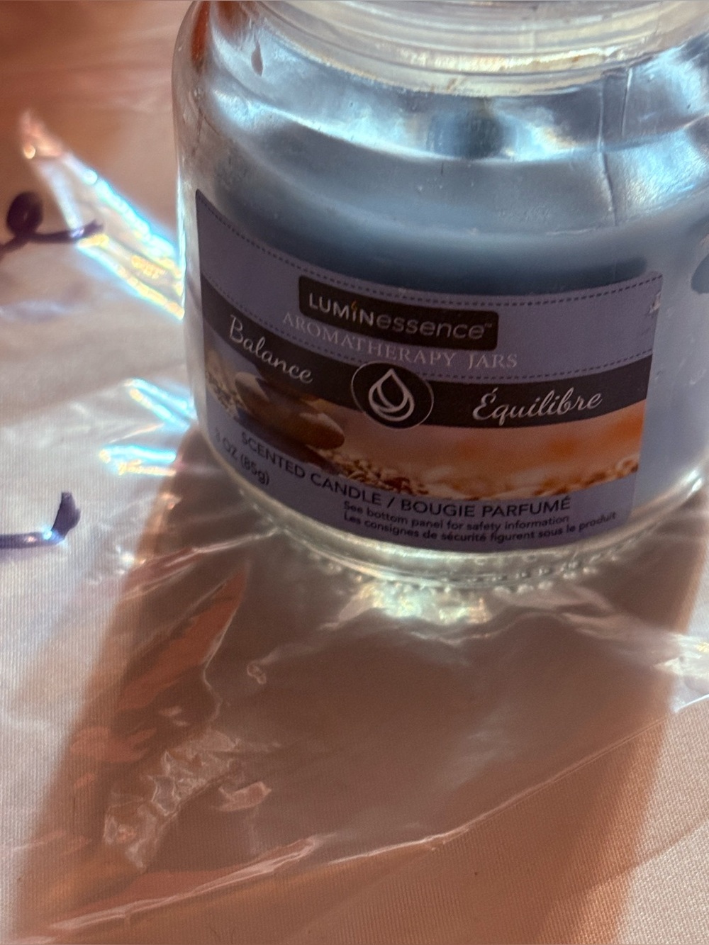 LUMInessence Balance Aromatherapy Scented Candle - Light Blue